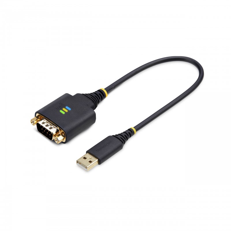 StarTech.com Cable Adaptador USB a Serie de 30cm - Retención COM - Conversor RS232 DB9 - FTDI - con  1P1FFC-USB-SERIAL