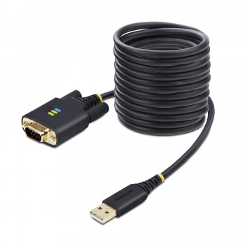 StarTech.com Cable Adaptador USB a Serie de 3m - Retención COM - FTDI - USB a DB9 RS232 Serial - Tor 1P10FFC-USB-SERIAL