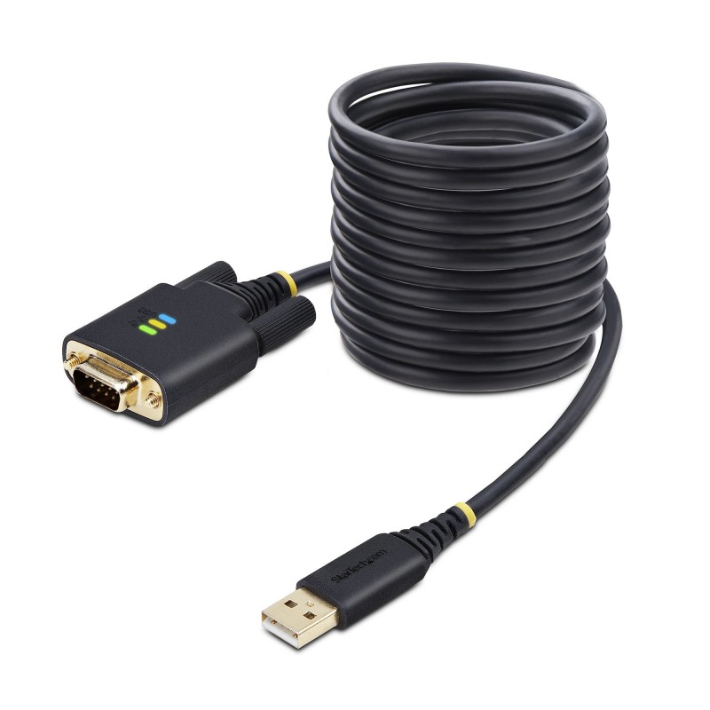 StarTech.com Cable Adaptador USB a Serie de 3m - Retención COM - FTDI - USB a DB9 RS232 Serial - Tor 1P10FFC-USB-SERIAL