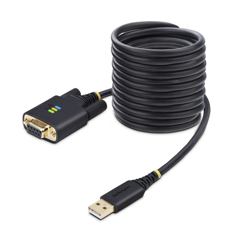 StarTech.com Cable Adaptador USB a Serie de Módem Nulo de 3m - Retención COM - Tornillos Intercambia 1P10FFCN-USB-SERIAL