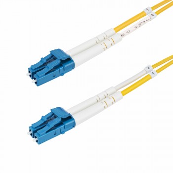 StarTech.com Cable de Fibra Óptica Dúplex LC a LC (UPC) OS2 Monomodo de 50m - 9 125µm - 100G - Resis SMDOS2LCLC50M