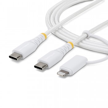 StarTech.com Cable de Carga USB-C de 1m con Adaptador Lightning - Cable Cargador USB Tipo C - 30W 60 1M-U2-LNTC-CABLE