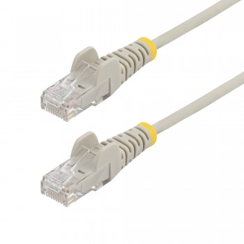 StarTech.com Cable de Red Ethernet CAT6 Delgado sin Enganches Gris de 5m - Cable RJ45 Snagless Slim  N6PAT5MGRS