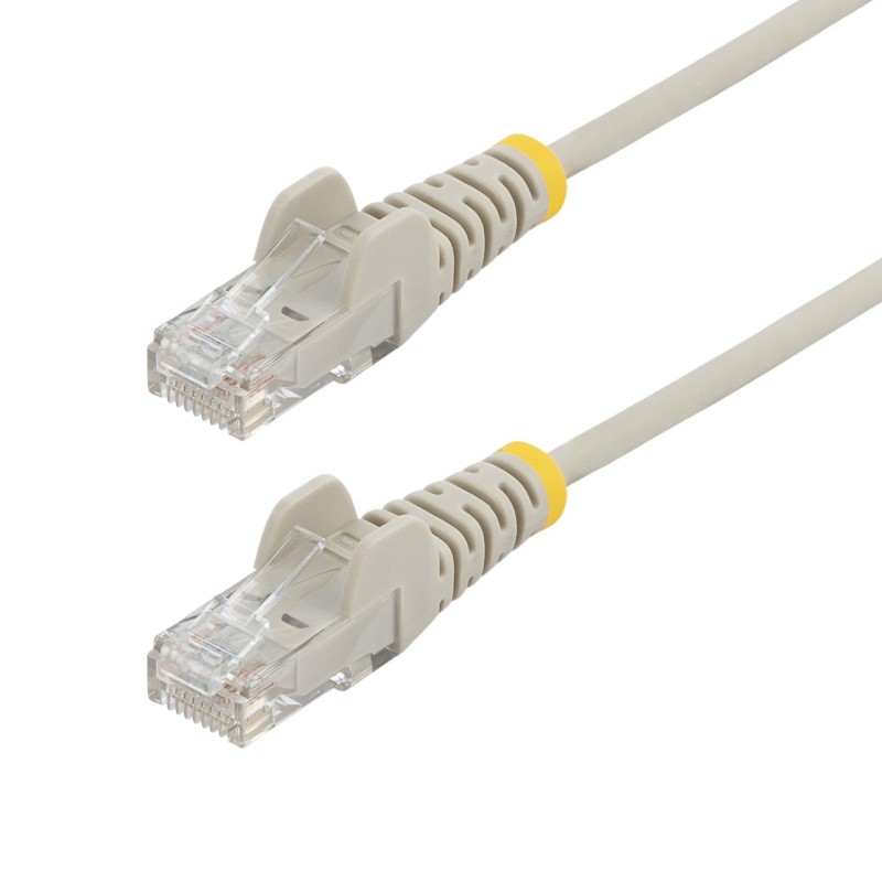 StarTech.com Cable de Red Ethernet CAT6 Delgado sin Enganches Gris de 5m - Cable RJ45 Snagless Slim  N6PAT5MGRS