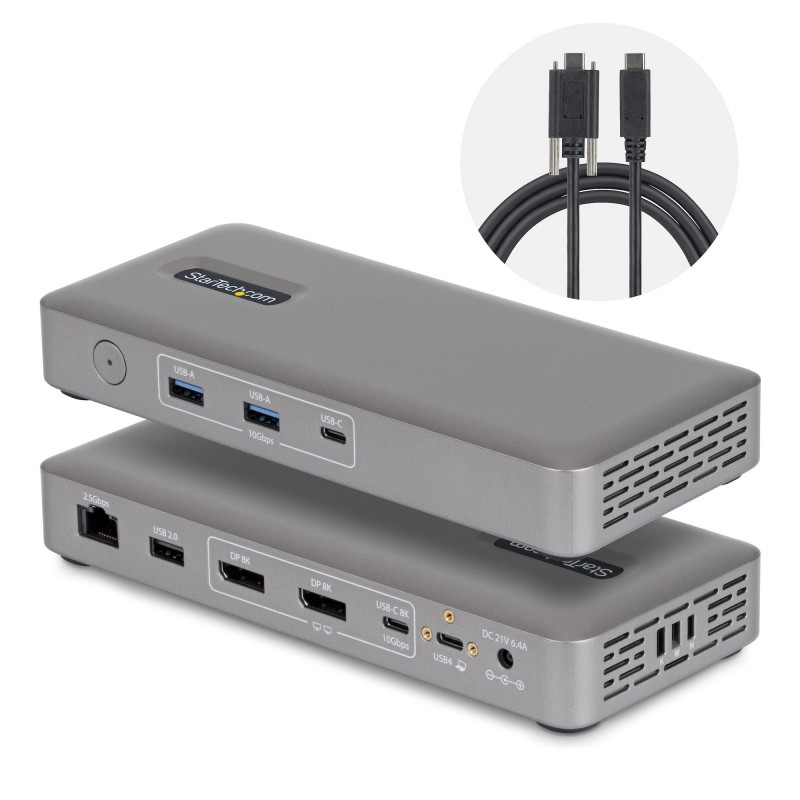 StarTech.com Docking Station USB4 USB-C Universal sin Controladores de 2 Monitores para macOS Window 208UE-USB4-DOCK