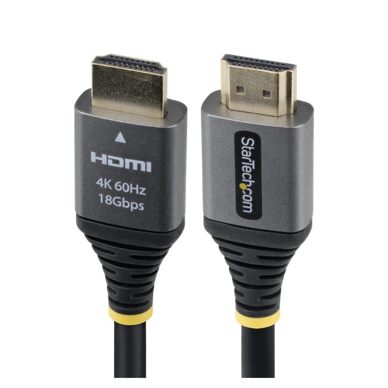 StarTech.com Cable HDMI 2.0 Certificado Premium de Alta Velocidad de 1,5m - 4K 60Hz  1440p 144Hz - C HDMMV5F