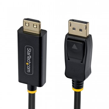 StarTech.com Cable Adaptador DisplayPort a HDMI de 1m con Conectores de Agarre - 4K 60Hz con HDR - C 1M-DP-HDMI-4K60-GR