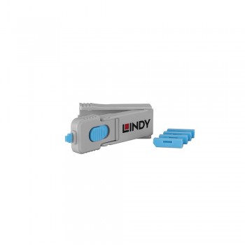 Lindy 40324 bloqueador de puerto Bloqueador de puerto + clave DisplayPort Azul Acrilonitrilo butadie 40324L