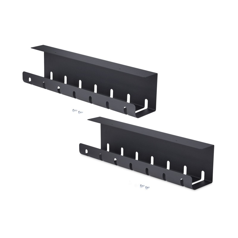 StarTech.com Paquete de 2 - Bandeja de Gestión de Cables para Debajo del Escritorio - Longitud de 53 S2MB-DESK-CABLE-TRAY