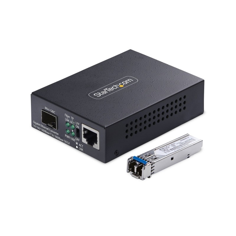 StarTech.com MCM1110SMLC20 convertidor de medio 2000 Mbit s 1310 nm Monomodo Negro