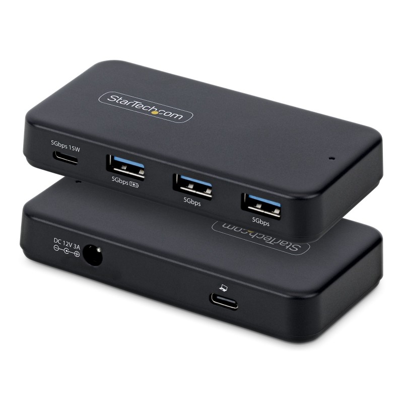 StarTech.com Hub USB-C y Tipo A de 4 Puertos - Ladrón USB de 5Gbps - Autoalimentado - Con Cable Host 311UE-USB-HUB