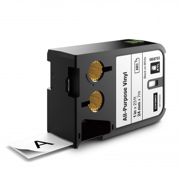 DYMO XTL etiquetas multiuso de vinilo de 24 mmde color negro   1868753