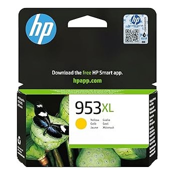 HP Cartucho de tinta Original 953XL de alto rendimiento amar   F6U18AELS1