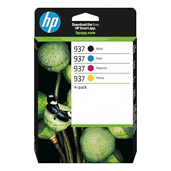 HP Paquete de 4 Cartuchos de Tinta Original 937 CMYK   6C400NELS1