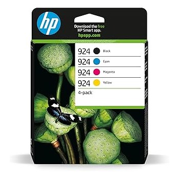 HP Paquete de 4 Cartuchos de Tinta Original 924 CMYK   6C3Z1NELS1