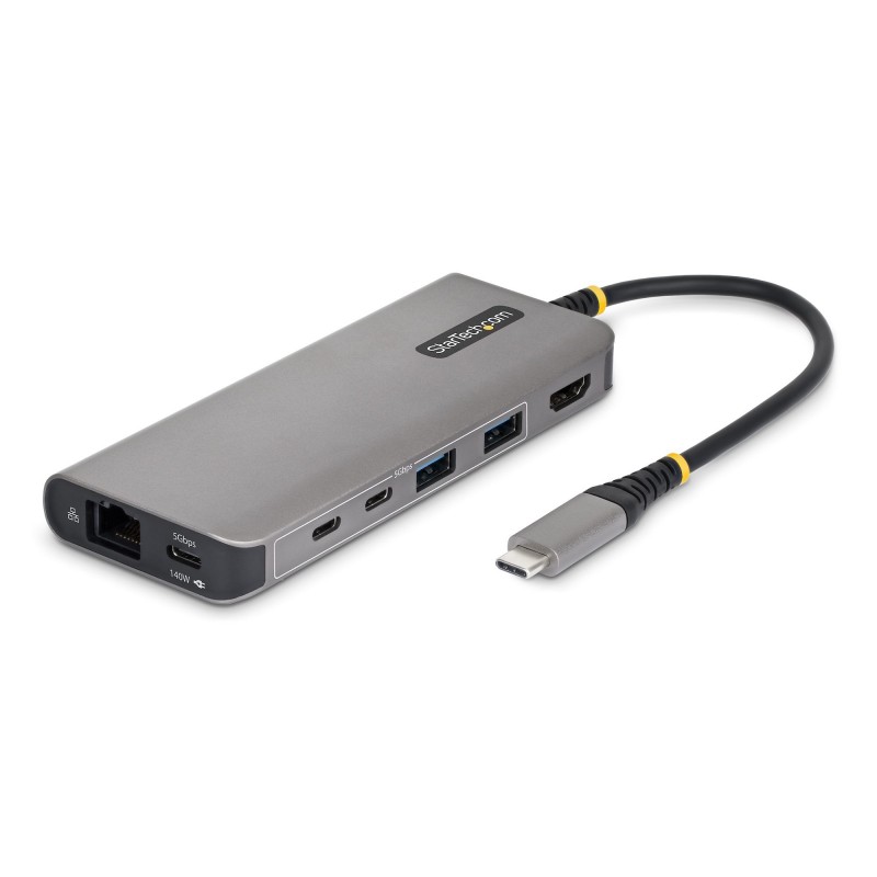StarTech.com 315B-USBC-MULTIPORT - USB-C 140W - 4K 60Hz - 5 Puertos USB - Gigabit Ethernet - Gris