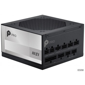 FUENTE ALIMENTACION MSI PRO A850PL PCIE5,PSU,850W,80 PLUS PLATINUM,MODULAR,120MM,ACTIVE PFC,1XPCI-E  306-7ZPLY11-HD8