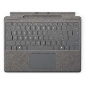 Surface Pro Keyboard with pen storage Microsoft Cover port Platino 8XA-00249