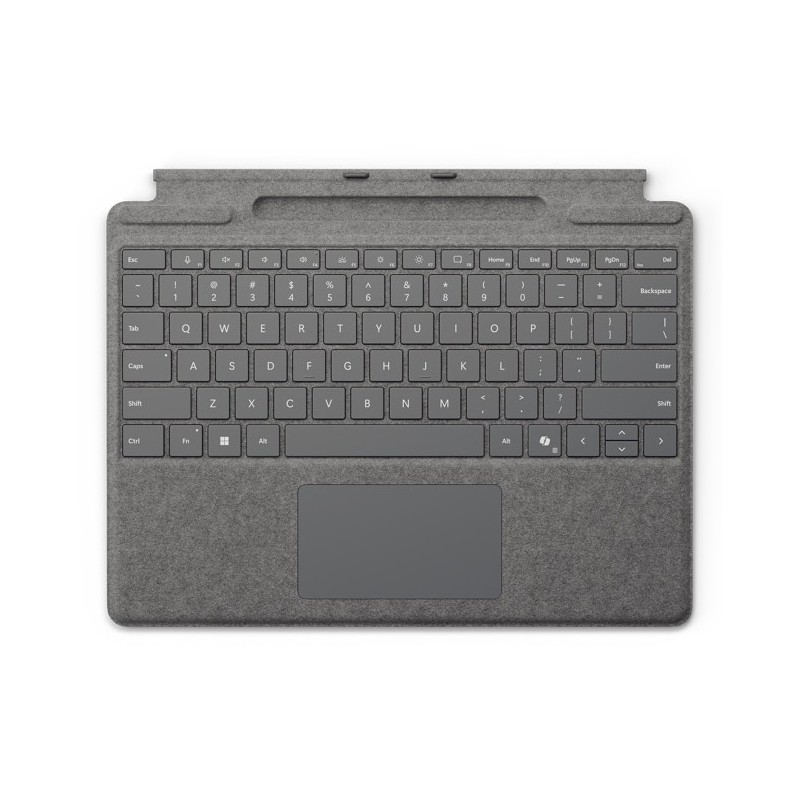 Surface Pro Keyboard with pen storage Microsoft Cover port Platino 8XA-00249
