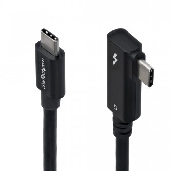 StarTech.com Cable Thunderbolt 5 Acodado a la Derecha 80cm - 80Gbps 120Gbps - 8K60 - PD240W - Cable  TBLT5MM80CM240WRA