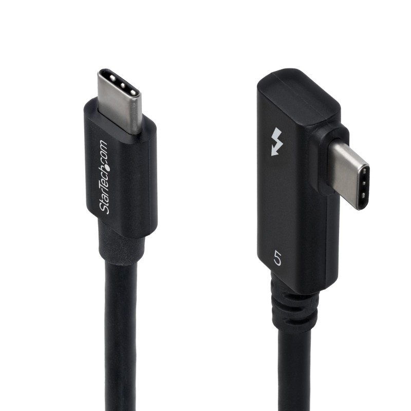 StarTech.com Cable Thunderbolt 5 Acodado a la Derecha 80cm - 80Gbps 120Gbps - 8K60 - PD240W - Cable  TBLT5MM80CM240WRA