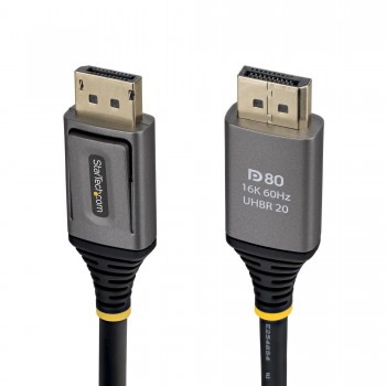 StarTech.com Cable DisplayPort 2.1 de 50cm - Cable DP80 Certificado VESA - Cable DP 2.1 - 10K 8K 60H DP21V-50C-DP80-CABLE
