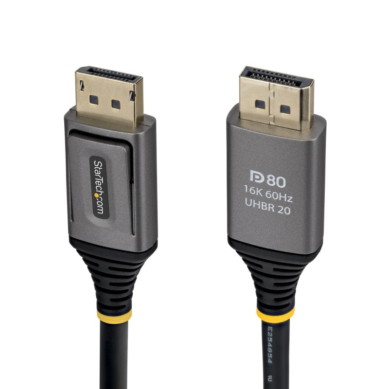 StarTech.com Cable DisplayPort 2.1 de 2m - Cable DP80 Certificado VESA - Cable DP 2.1 - 10K 8K 60Hz, DP21V-2M-DP80-CABLE