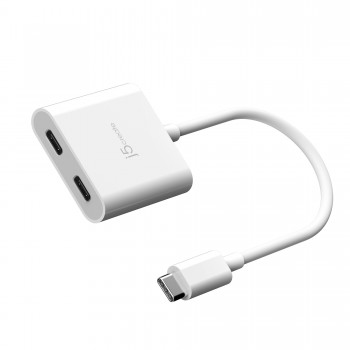 j5create JCA164 0,1 m USB Tipo C Blanco JCA164-N