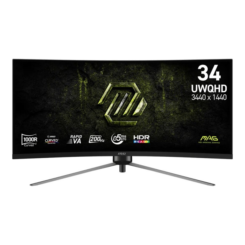 MSI MAG 345CQRF E20 - 34" UltraWide Dual Quad HD - Negro - 200Hz 9S6-3DD14H-030