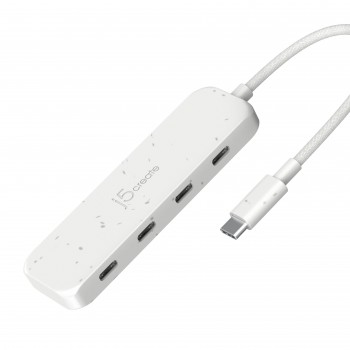 j5create Concentrador USB-C a 4 puertos de tipo C de 2ª generación ecológico JCH345EW-N