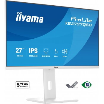 iiyama ProLite XB2797QSU-W1 - 27" Quad HD - LED - Blanco - 75Hz