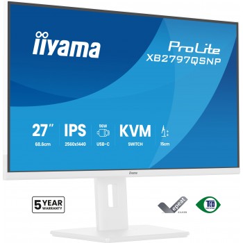 iiyama ProLite XB2797QSNP-W1 - 27" Quad HD - LCD - Blanco - 75Hz