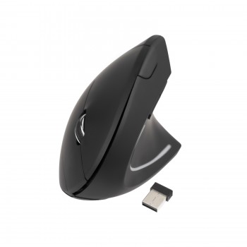 TooQ Ratón Inalámbrico Ergonómico Vertical 3200 DPI Negro TQMWG-1104-B