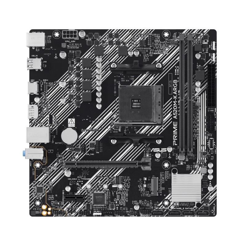 ASUS PRIME A520M-K ARGB - Socket AM4 - micro ATX - AMD A520 90MB1R00-M0EAY0