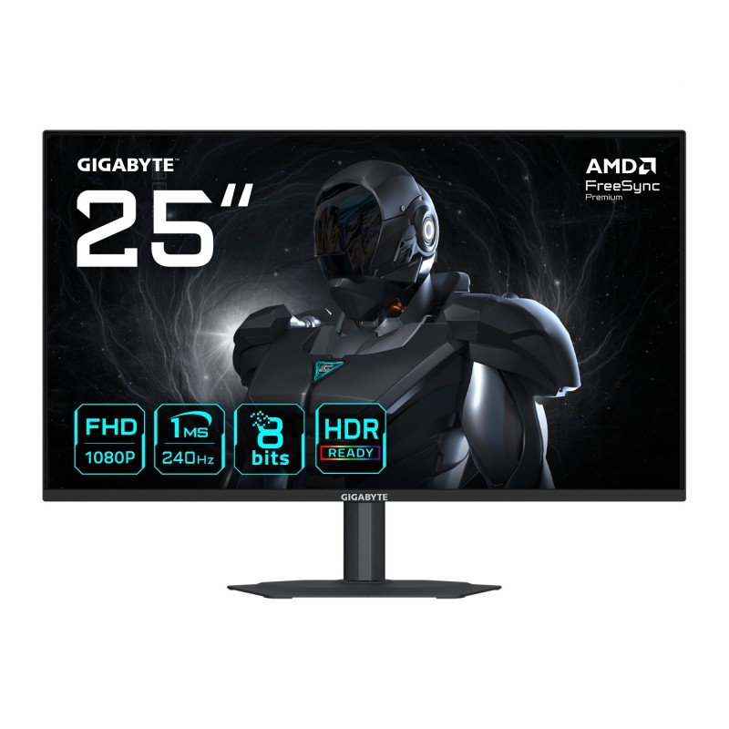 GIGABYTE G25F2A - 1920 x 1080 - 24.5" Full HD - LED - Negro - 240Hz 20VM0-G25F2ABM-1EKS