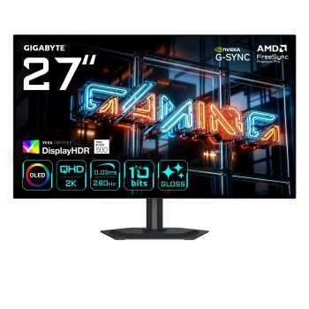 GIGABYTE MO27Q28GR - 27" Quad HD - OLED - Negro - 280Hz 20VM0-27Q28GRBK-1EKR