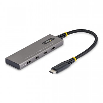 StarTech.com 309B-USBC-HUB - 4 Puertos USB-C 10Gbps - 100W Power Delivery - Gris