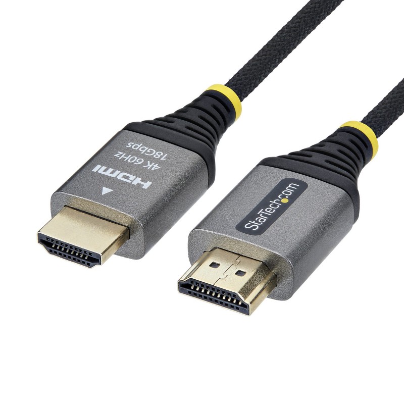 StarTech.com Cable HDMI Certificado Premium de Alta Velocidad de 3m - Ultraflexible - Trenzado - 4K  HDMI2-FLEX-4K60-3M
