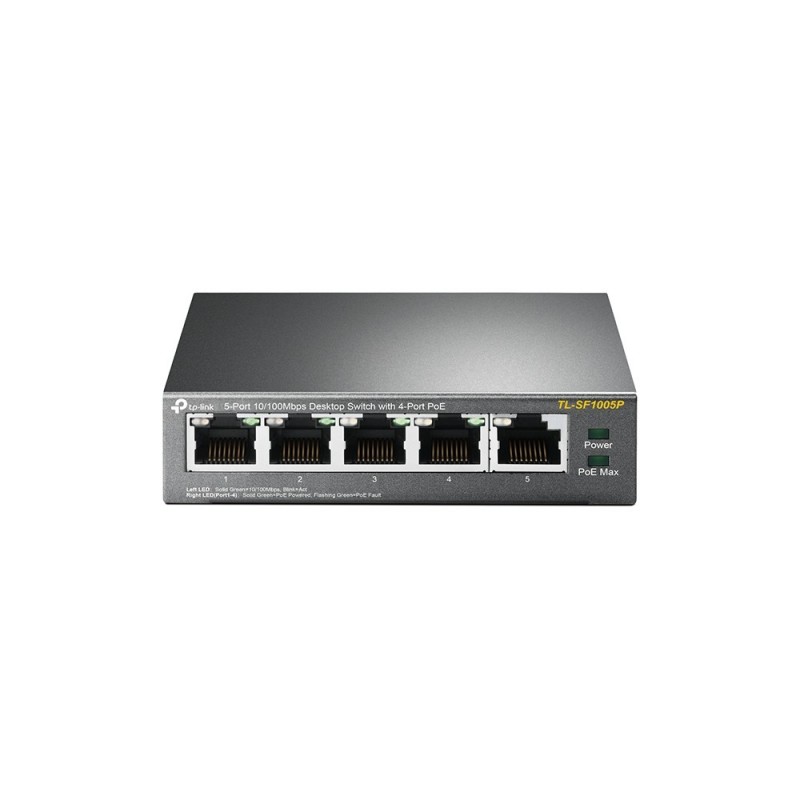 TP-Link TL-SF1005P switch No administrado Fast Ethernet (10 100) Energía sobre Ethernet (PoE) Negro TL-SF1005P V2