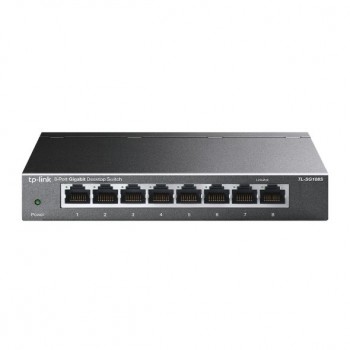 TP-Link TL-SG108S(UN) switch No administrado Gigabit Ethernet (10 100 1000) Escritorio Negro TL-SG108S V2