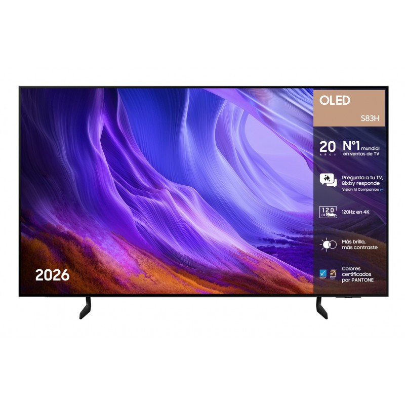 Samsung TV 55" OLED S83H 4K Vision AI Smart TV (2026) - 55" - 4K Ultra HD - Negro TQ55S83HAEXXC