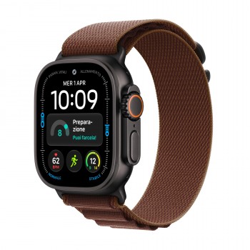 Apple Watch Ultra 4 (GPS + Cellular) - Caja de titanio negro de 49 mm - Correa Loop Alpine burdeos - MJC24QL A