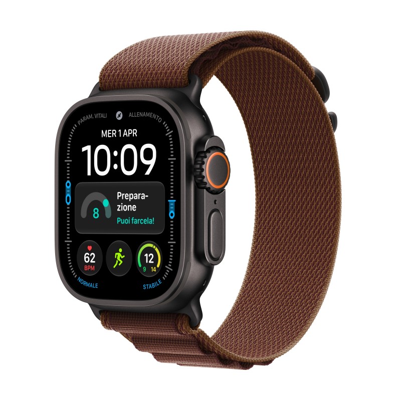 Apple Watch Ultra 4 (GPS + Cellular) - Caja de titanio negro de 49 mm - Correa Loop Alpine burdeos - MJC24QL A