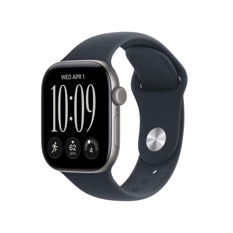 Apple Watch Series 12 (GPS) - Caja de aluminio en gris espacial (42 mm) - Correa deportiva azul mari MJE74QL A