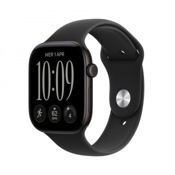 Apple Watch Series 12 (GPS + Cellular) - Caja de aluminio en negro (46 mm) - Correa deportiva negra  MJG94QL A