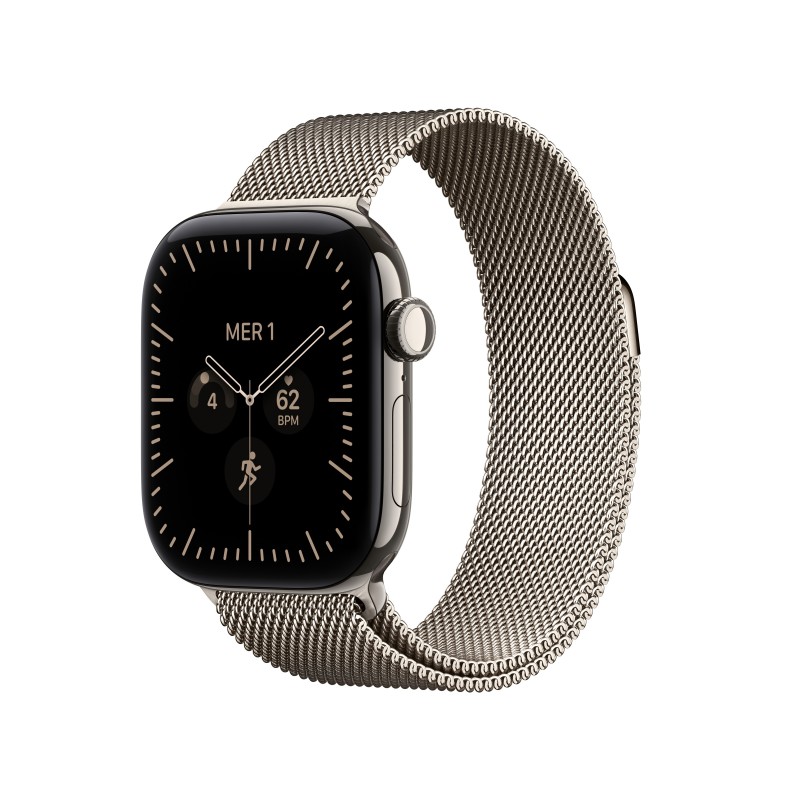 Apple Watch Series 12 (GPS + Cellular) - Caja de titanio en color natural (42 mm) - Pulsera Milanese MJGH4QL A