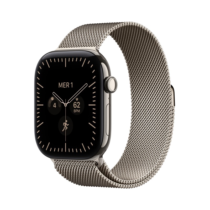 Apple Watch Series 12 (GPS + Cellular) - Caja de titanio en color natural (46 mm) - Pulsera Milanese MJGQ4QL A