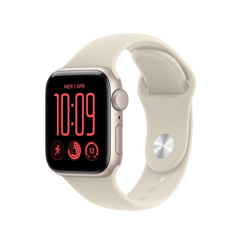 Apple Watch SE (3nd generation) SE 3 (GPS) - Caja de aluminio en blanco estrella de 40 mm - Correa d MJKR4QL A