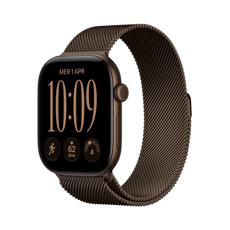 Apple Watch Series 12 (GPS + Cellular) - Caja de aluminio en bronce oscuro (46 mm) - Pulsera Milanes MKDG4QL A