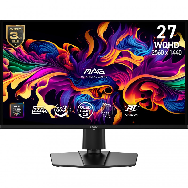 MSI MAG 274QP QD-OLED X24 - 26.5" Wide Quad HD - QD-OLED - Negro - 300Hz 9S6-3CFA9T-001